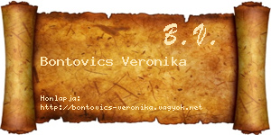 Bontovics Veronika névjegykártya